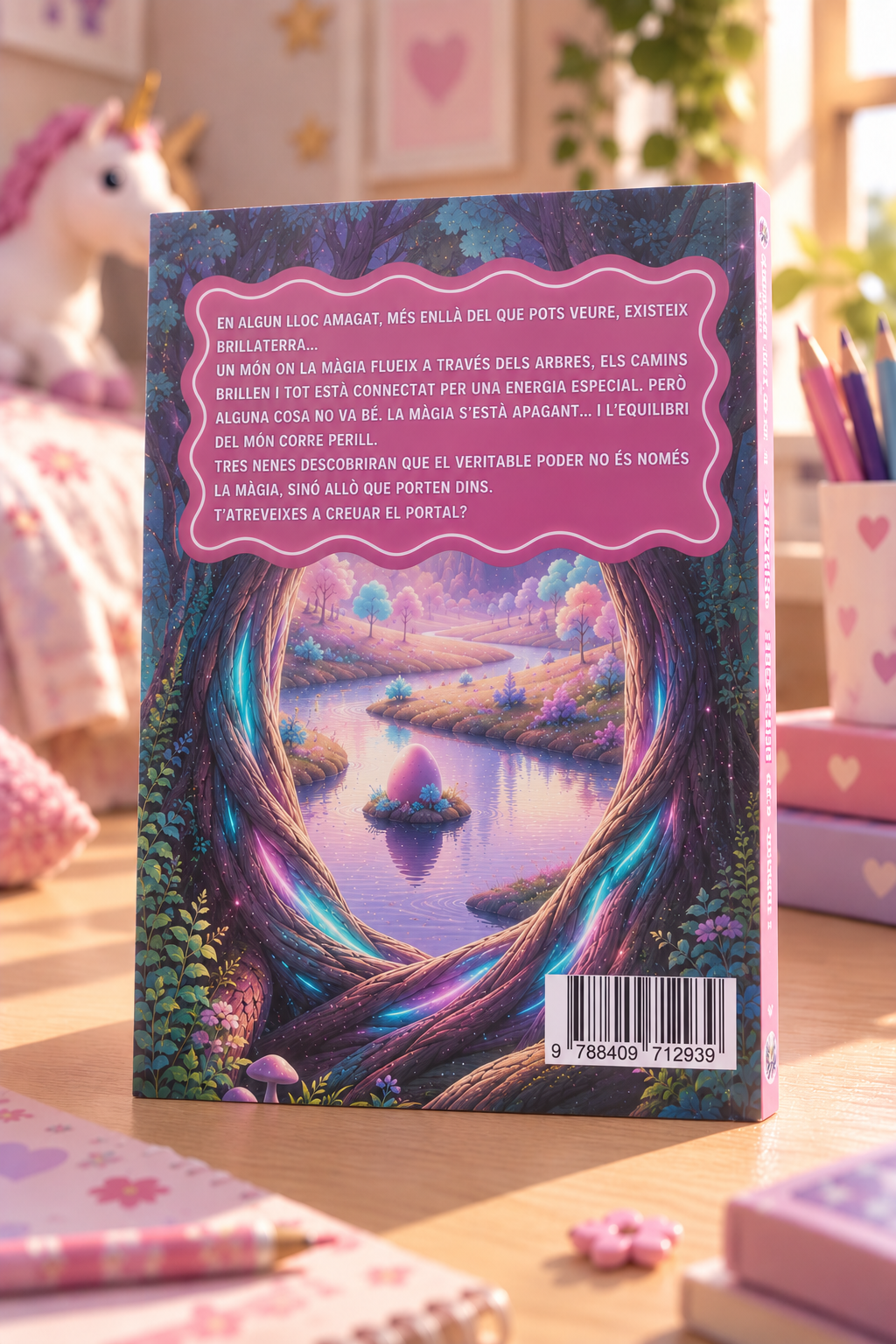 Contraportada de Magic Girls II: El secret del bosc, llibre infantil en català