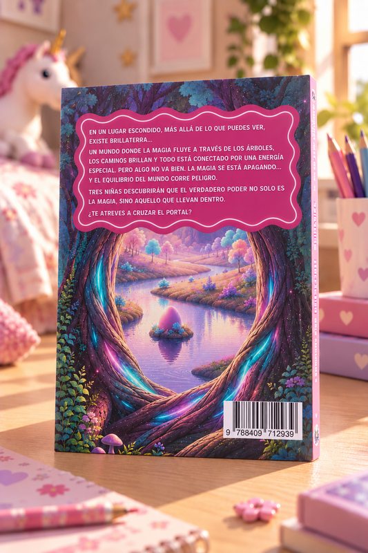 Contraportada de Magic Girls II: El Secreto del Bosque, libro infantil en castellano