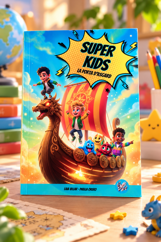 Portada de Super Kids II: La Porta d'Asgard, aventura infantil de mitologia nòrdica en català